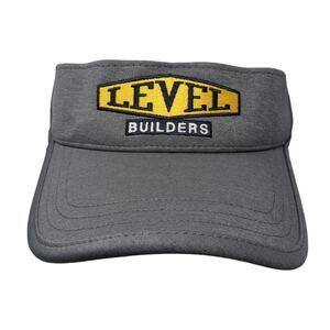 Level Builders Strapback Visor Hat Gray One Size Embroidered Under Armour